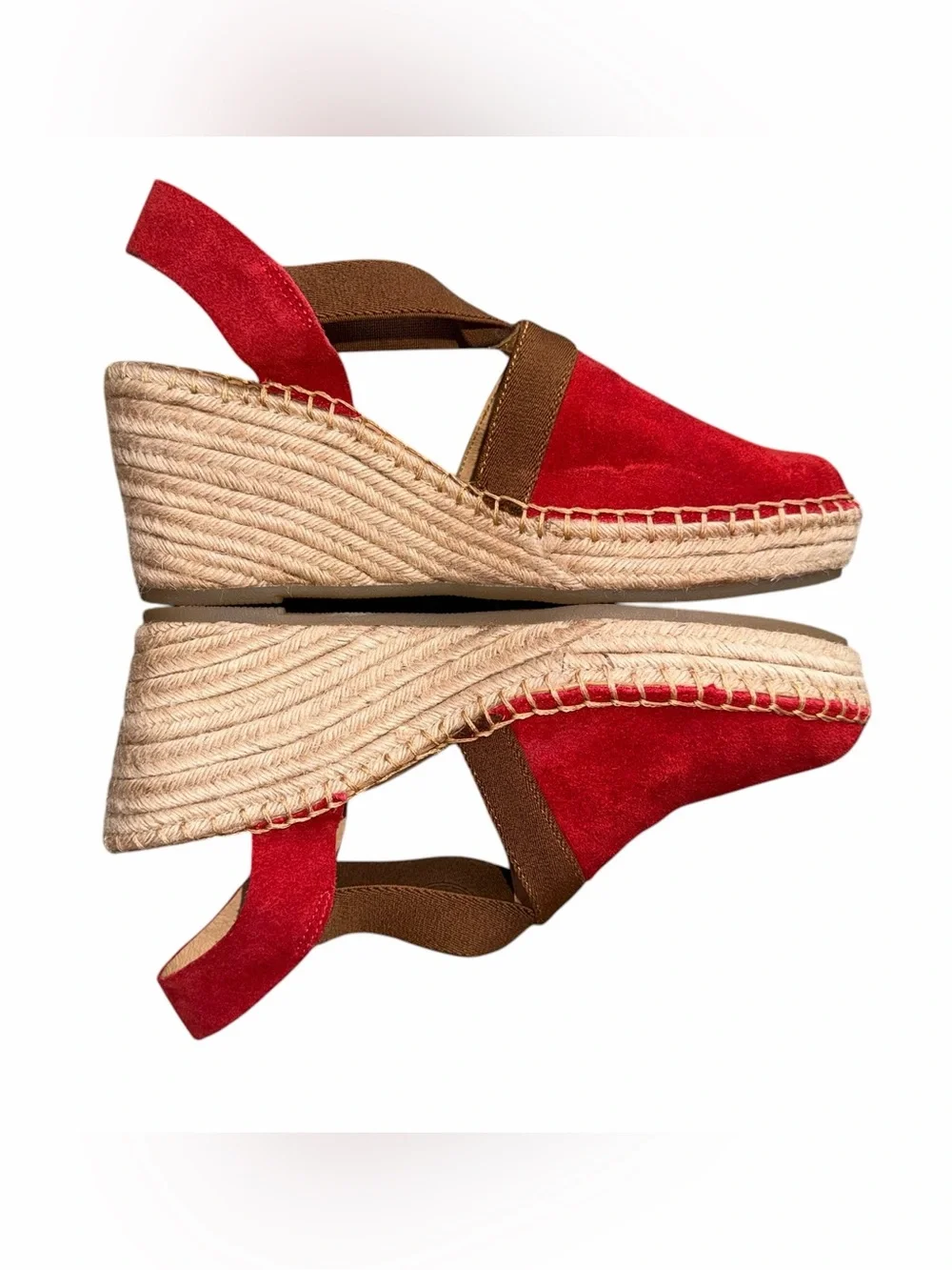 Born Meade Red Suede Espadrille Women's Size 9